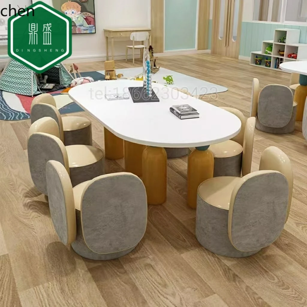 YFY    area table and chair combination overhead floor entertainment area learning handmade painting table