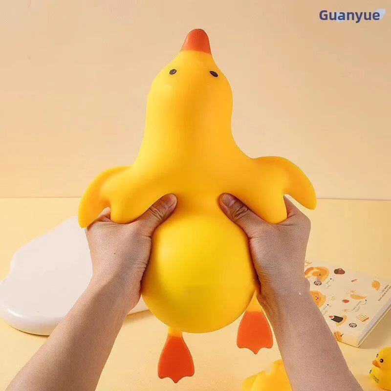 Healing  Duck Toy Large Size Stress Relief Creative Prank Toy Children's Play Equipment Glowing Inflatable Toy for Kids