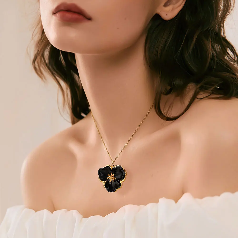 2pcs Stainless Steel Resin Flower Charms Lovely Enamel Colorful Crystal Pendants Accessories for Jewelry Making DIY Craf Earring
