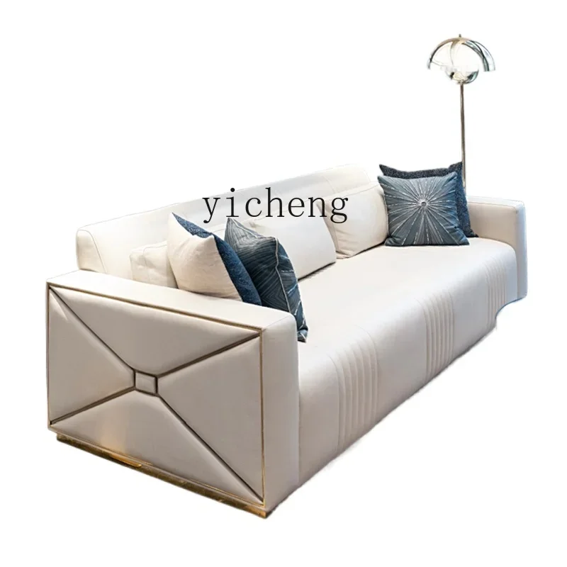 American Light Luxury Solid Wood Sofa Combination Living Room Model Room Villa FurnitureA12