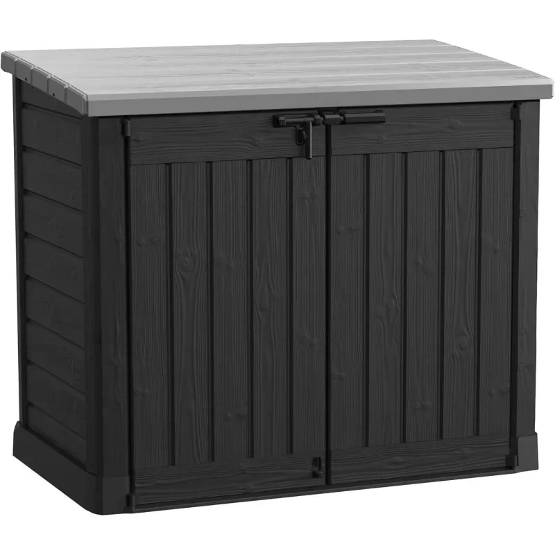 

Prime XL 4.75 x 2.6 Foot Resin Outdoor Storage Shed with Double Doors and Easy Lift Hinges, Perfect for Trash Cans