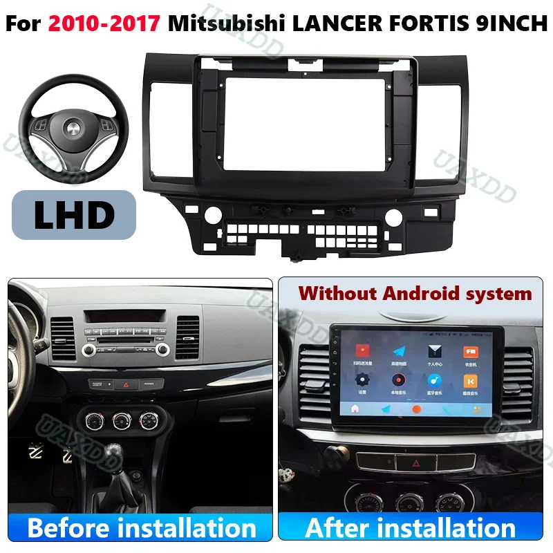 FOR 2010 MITSUBISHI LANCER FORTIS 9INCH Car Radio Android Stereo Audio Screen Multimedia Video Player Cable Canbus Harnes Frame