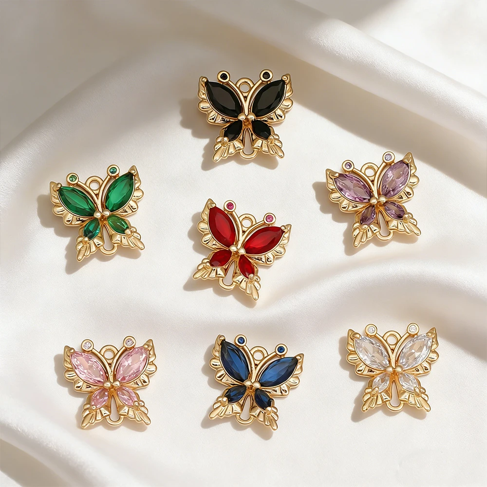 

Cordial Design 50Pcs 16*16MM Hand Made/Jewelry Accessories/Copper/Butterfly Shape/Genuine Gold Plating/DIY Beads Making #192948