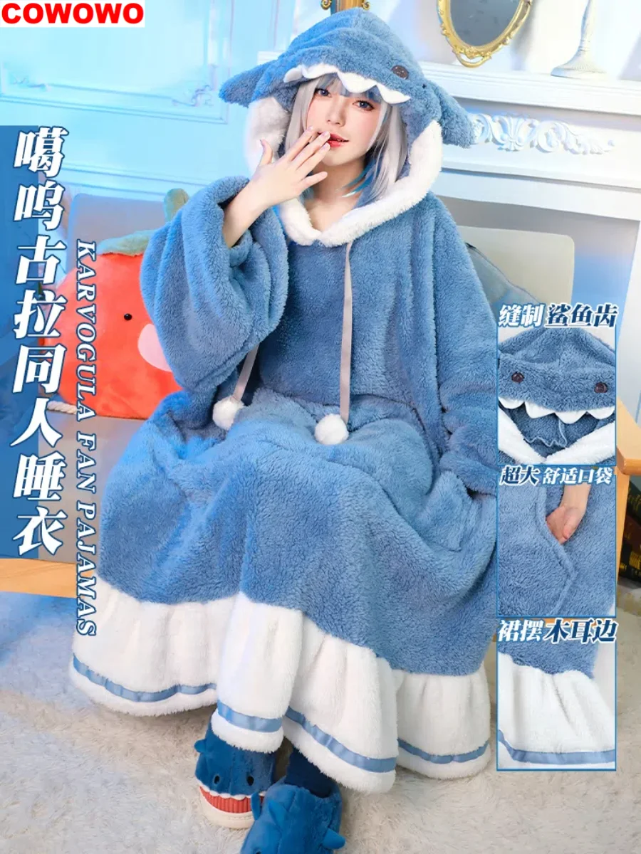 

Hololive Gawr Gura Shark Pajamas Women Cosplay Costume Cos Game Anime Party Uniform Hallowen Play Role Clothes Clothing