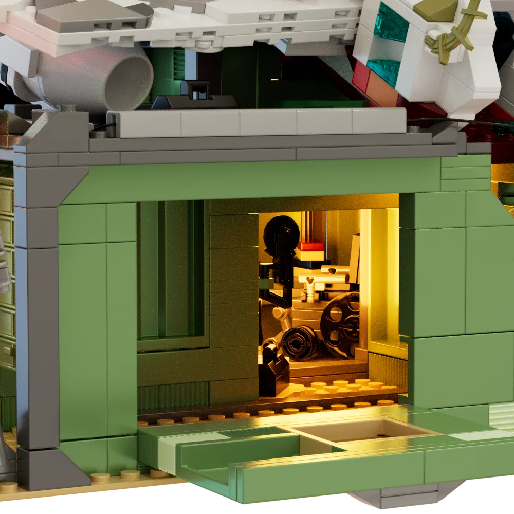 2076PCS Wrecked Plane Pharmacy Building Blocks Set MOC City Street View Bricks Model Desktop Ornament DIY Assembly Toys For Birthday Christmas Gifts view 6