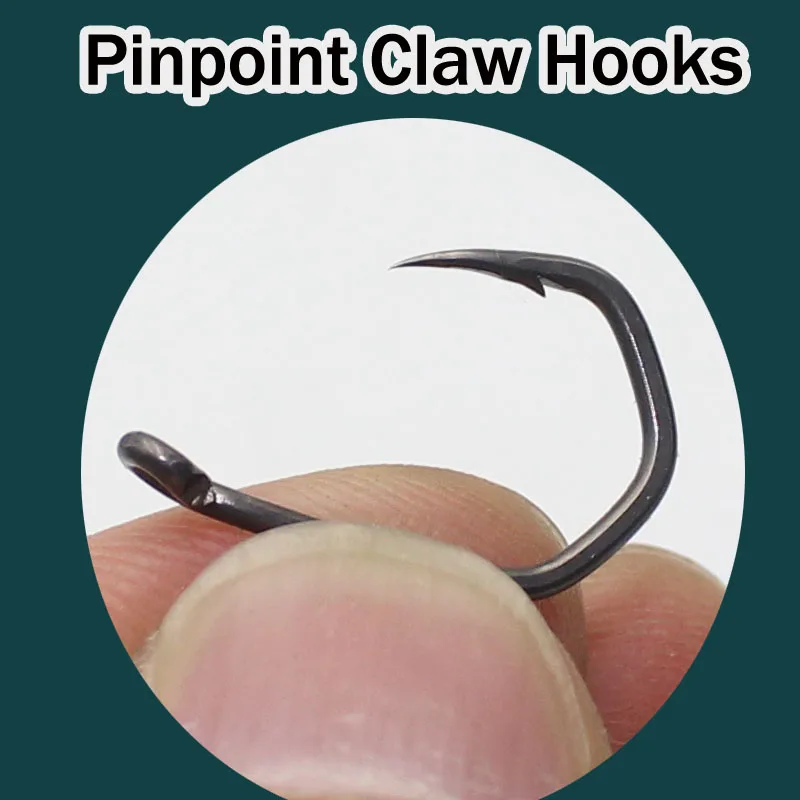 20PCS High Carbon Steel Carp Hooks Baitholder Fishing Hook Jig Head Barbed Curve Shank Gripper Fishhooks Fit for Competition