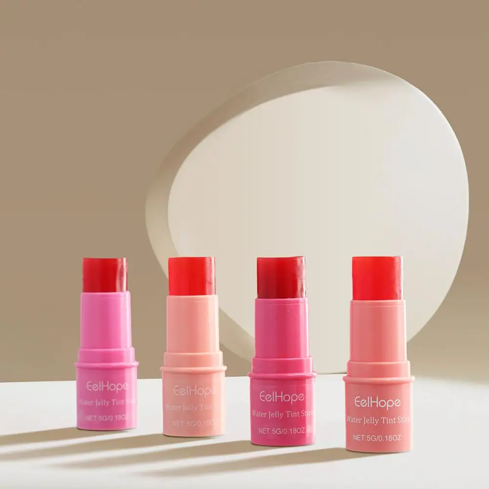 Balsamo per le labbra colorato idratante Primer per rossetto facile da Anti-screpolature guancia colorata cura del trucco Tint Jelly Carry Lip Color Cos L1I8