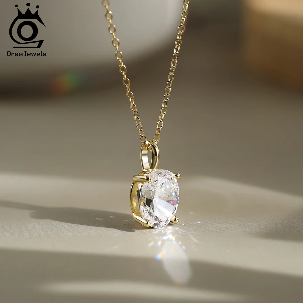

ORSA JEWELS 1ct 2ct 3ct муассанит бриллиантовые ожерелья S925 стерлингового серебра сверкающие бриллиантовые звенья цепочки женские ювелирные изделия SMON03