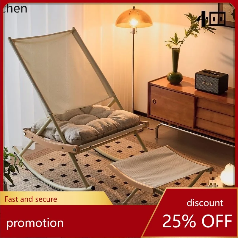 CZ Lunch Break Rocking Chair Adult Sleepable Recliner Chair Adults Balcony Home casual Sofa