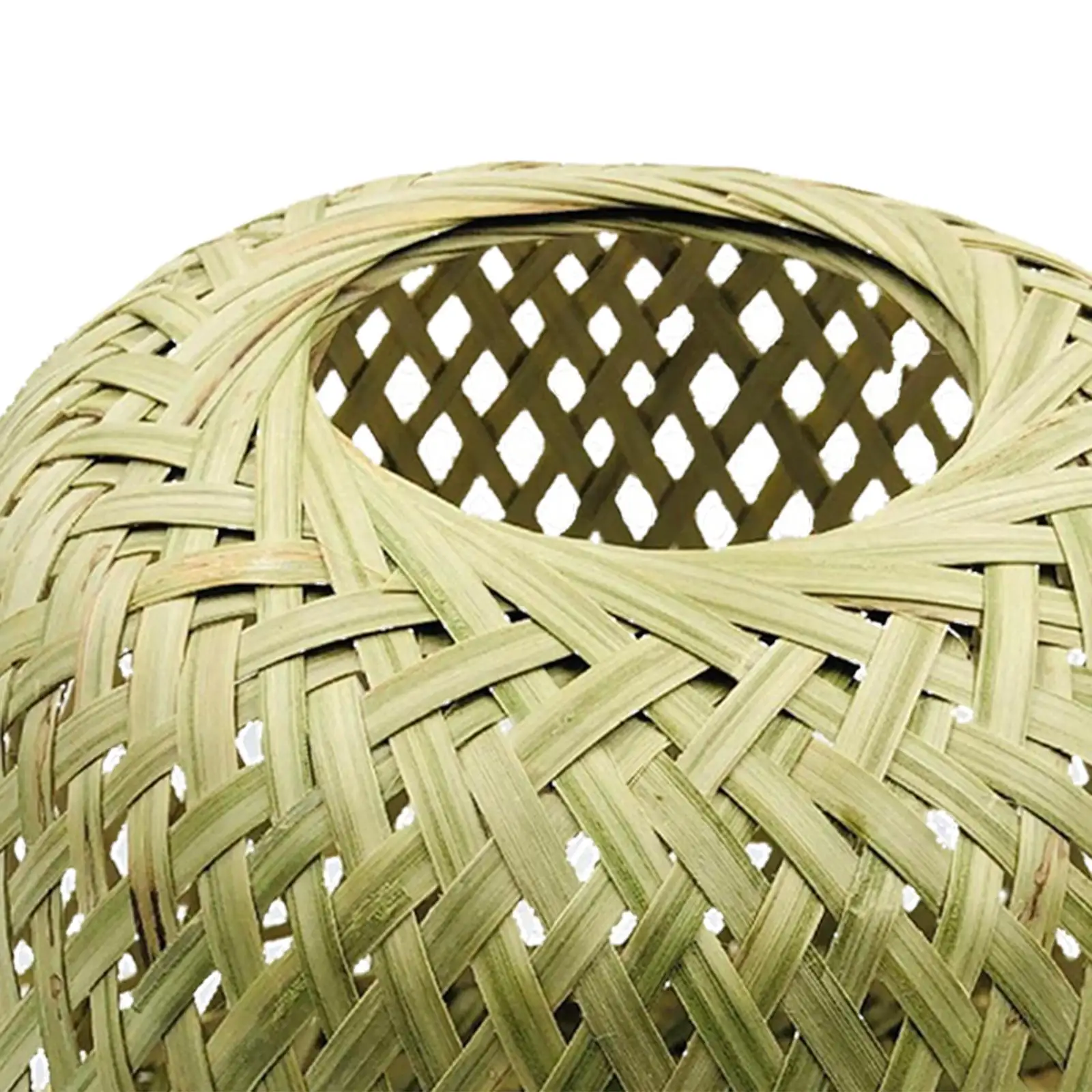 Bamboo Lamp Shade Dining Room Kitchen Teahouse Handwoven Lamp Shade Cover Dustproof Pendant Light Cover Bamboo Chandelier Cover
