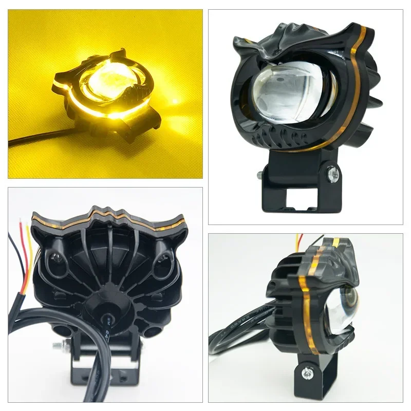 

Motorcycle Headlights Monocular Owl Spotlights Super Bright Modified Led Lens Headlights External Near and Far Light