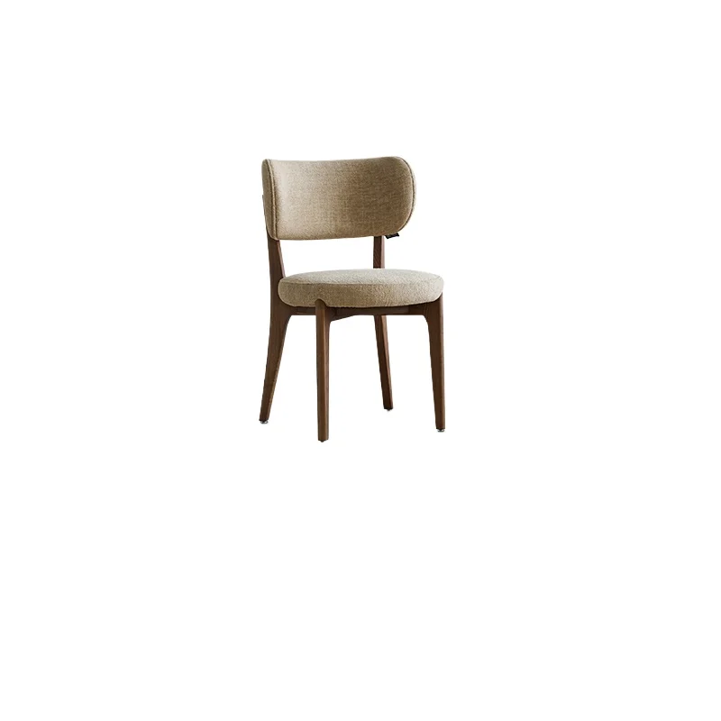 

French retro dining chair designer study solid wood back chair wabi-sabi chair