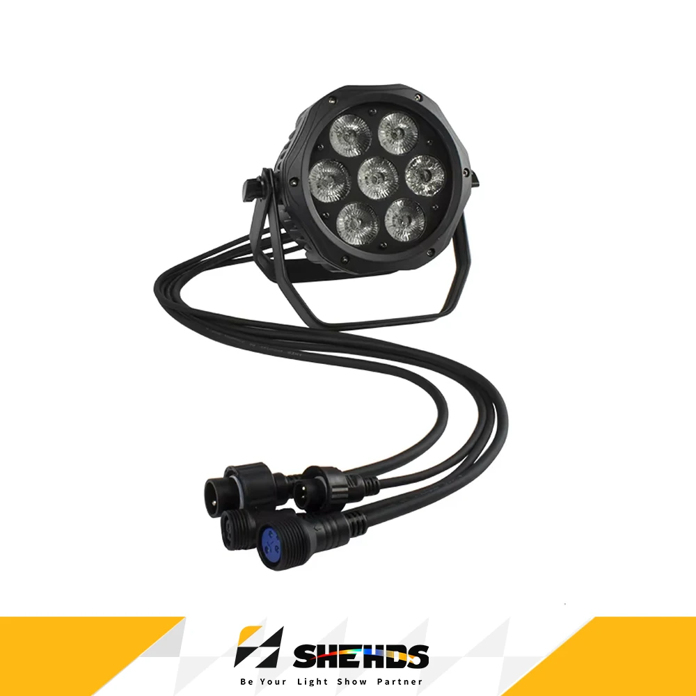 

SHEHDS Waterproof 7x18W RGBWA UV 6in1 Par IP65 Outdoor Light For DJ Disco Wedding Nightclub Hotels Family Birthday Party DMX512