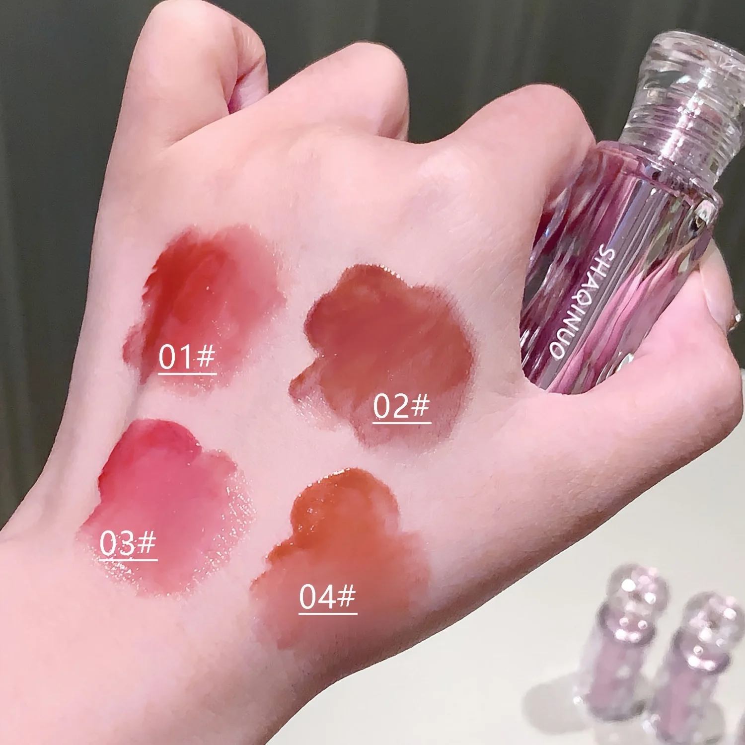 Hydrating Volumizing Berry Tint Lip Stain for Adults - Glossy Finish Moisturizing & Long-Lasting Glass-Shine Lip Makeup
