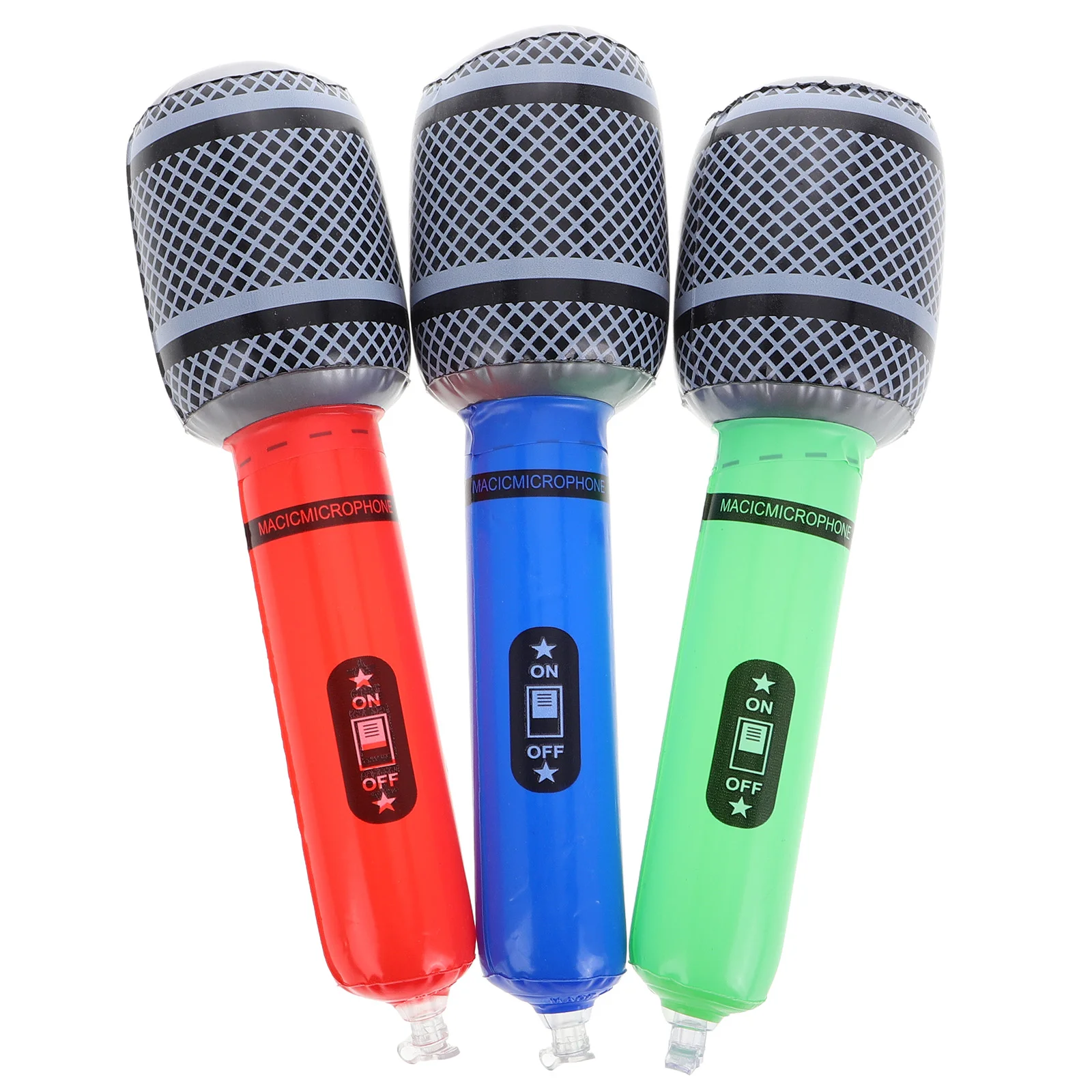 

1pcs Inflatable Rock Microphone Toy Kids Musical Instruments Party Decorations Children Plaything Simulated Design Durability