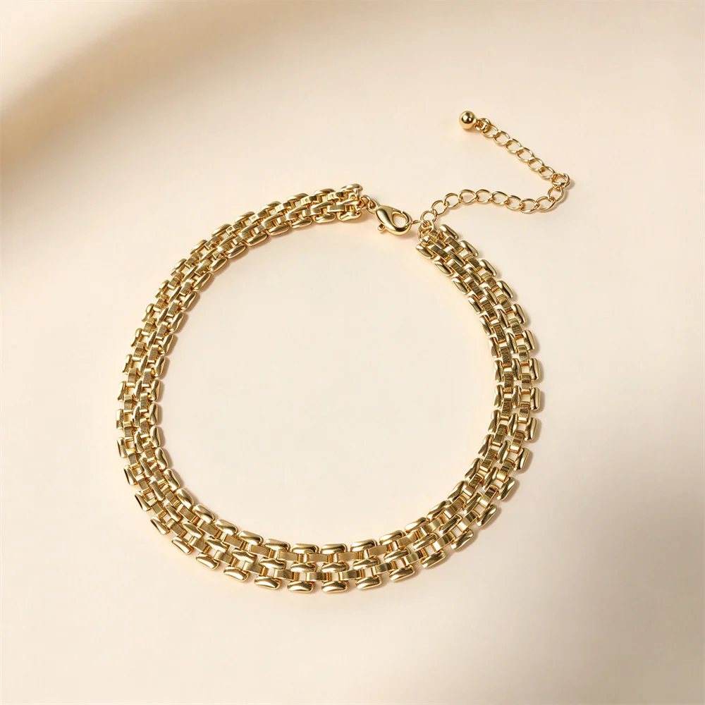 Multi Layered Gold Cross Necklace for Women 3 Layer Stackable Figaro & Paperclip Chain Choker Statement Jewelry for Girls Wear