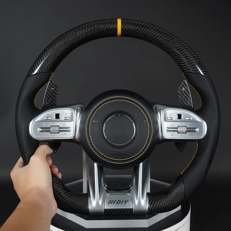 

Car Modification Carbon Fiber AMG Steering Wheel Suitable for Mercedes Benz, Modify Car Steering Wheel