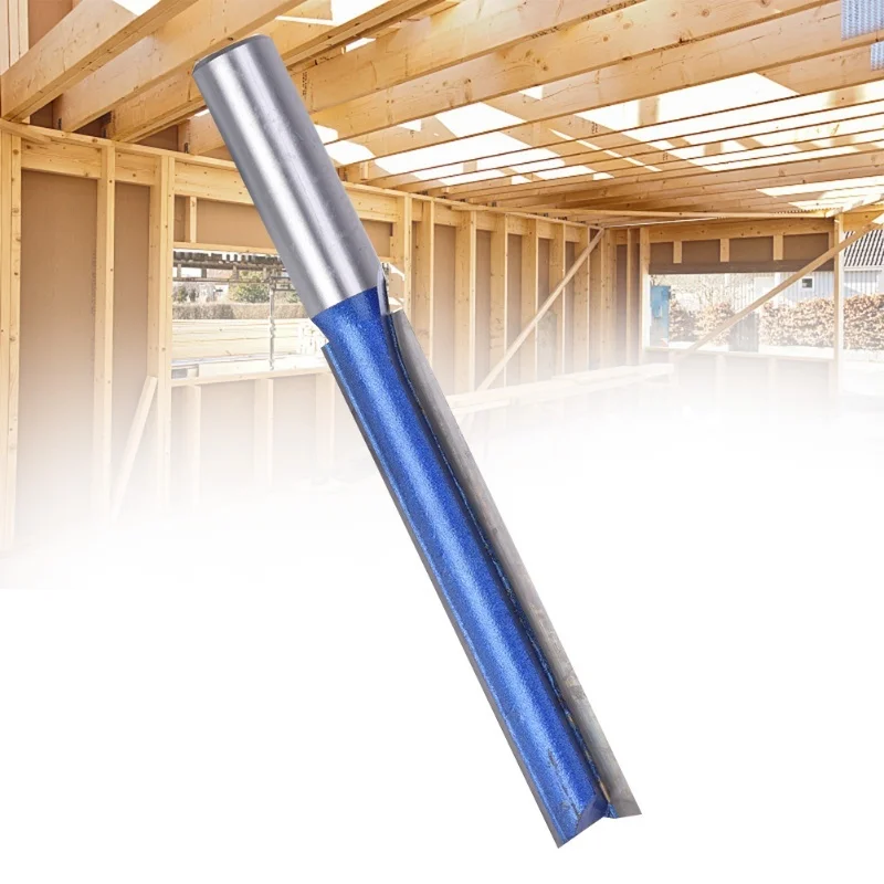 1/2 عرقوب طويل مستقيم فلوش تقليم راوتر بت التشذيب القاطع أداة قطع النجارة #1