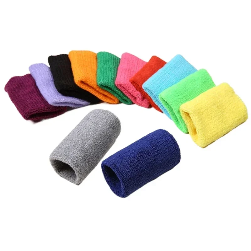 1 Pair Soft Wristbands for Sports Athletic Bracers Sweatband Wrist Protector Strap Support Brace Wraps Guards for Gym Volleyball