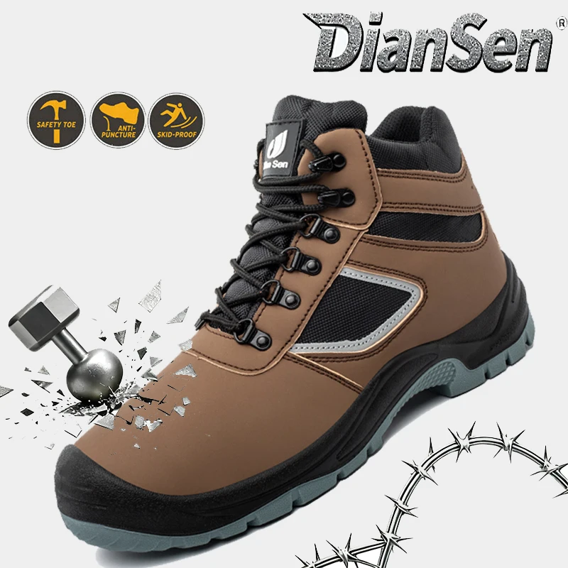 作業用安全靴＆シューズ 耐パンク カジュアルウォーキングシューズ 防水レザーシューズ メンズハイキングブーツ 産業用シューズ