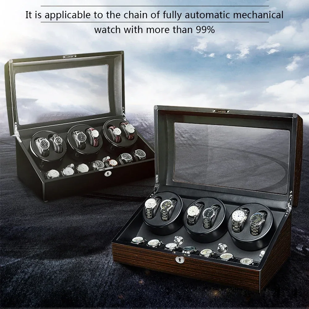 

Luxury Mechanical Watches Winder Automatic Watch Box Mabuchi Motor LCD Touch Screen Remote Control Box Watch Customizable Logo