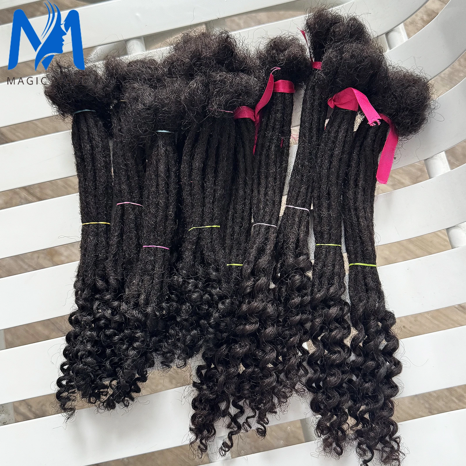 

Наращивание человеческих волос Loc с вьющимися концами, 50 прядей, полностью ручная работа, 100% человеческие волосы, наращивание дредов для вязания крючком косичек