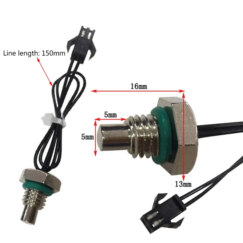 D0AB NTC Thermistor Temperature Thread Probe Cable Tube Clamp Type Line Length 150mm SM-2YV