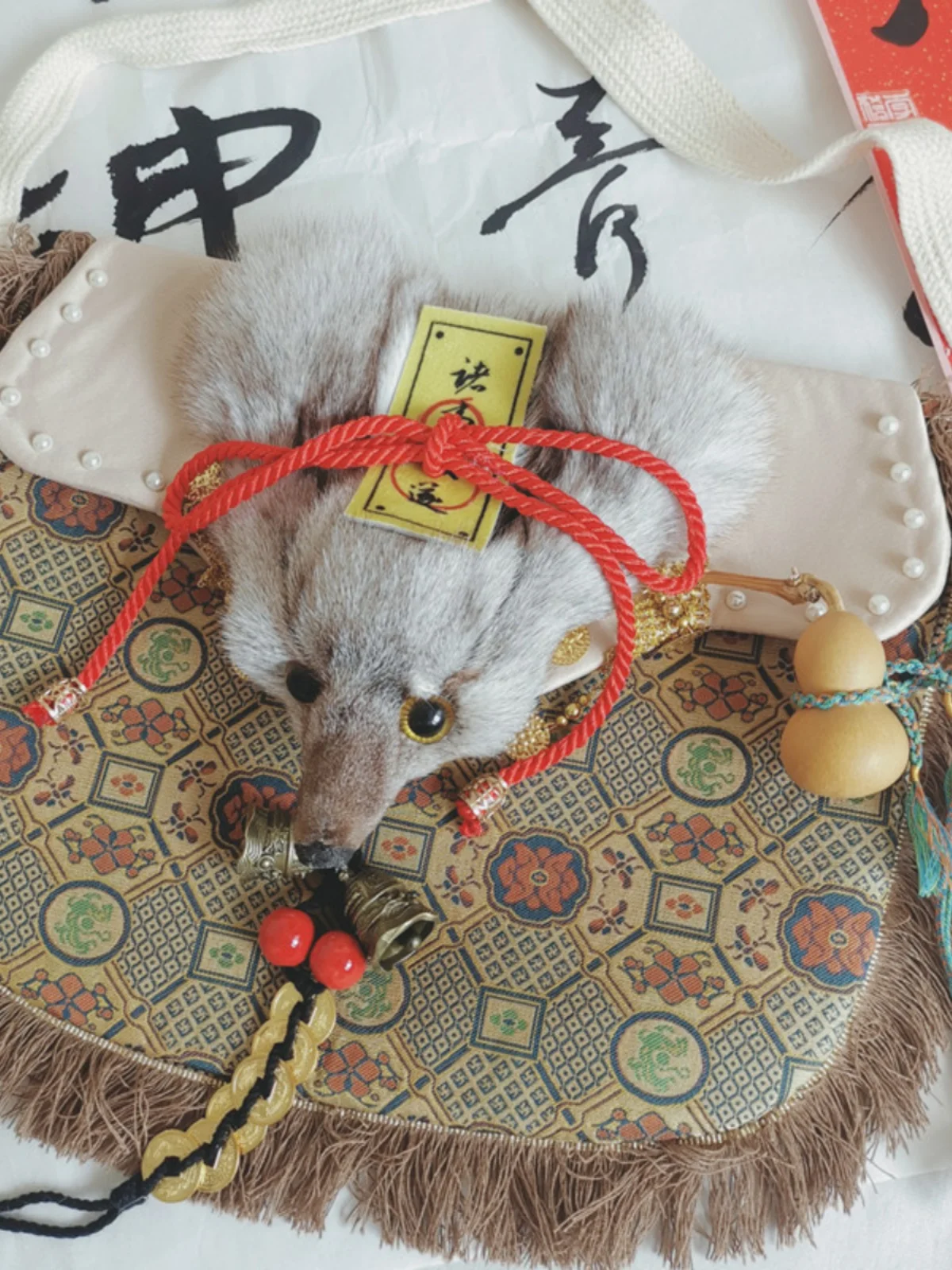 

2025 Luxury Brand Women's Bag Horizontal Square Fox Head Design, Appearance Design, One Shoulder Crossbody Bag For Women Trendy