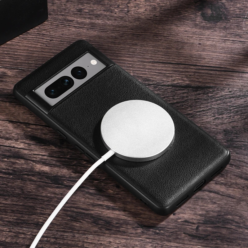 Leather Magnetic Charge Case for Google Pixel 7 Pro Luxury Soft Silicone GVU6C GQML3 GP4BC Phone Cover Pixel 6 Pro Pixel7 Pixel6