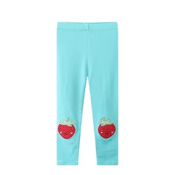 Jumping Meters 2-7T Strawberry Girls Fairy Tale Children's Leggings Pants Hot Selling Kids Skinny Trousers Full Pencil Pants