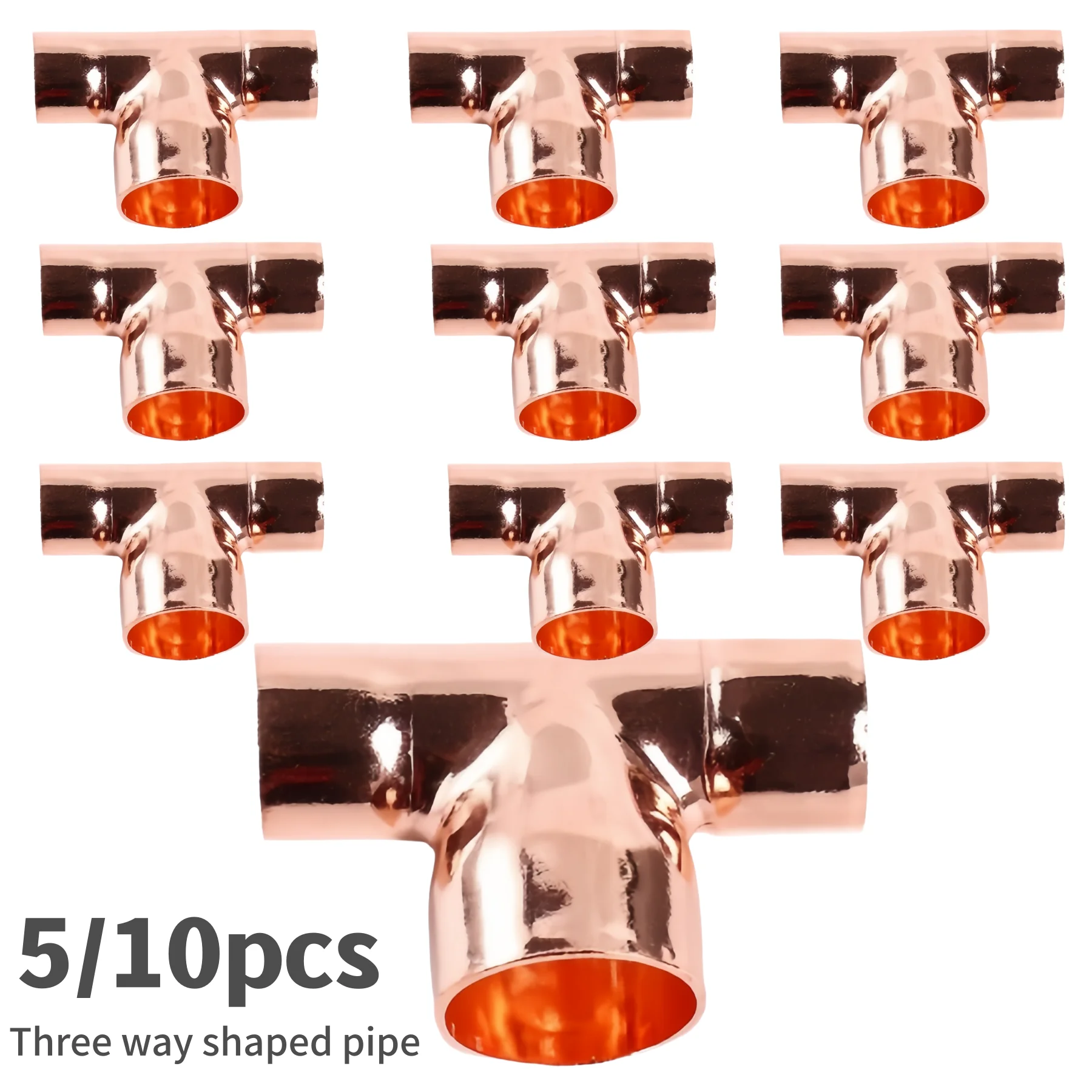 

Редукционный тройник, внутренний диаметр 3/4 "* 1/2" * 1/2 "Медные фитинги для труб, фитинги, подходящие для жилых и коммерческих трубопроводов