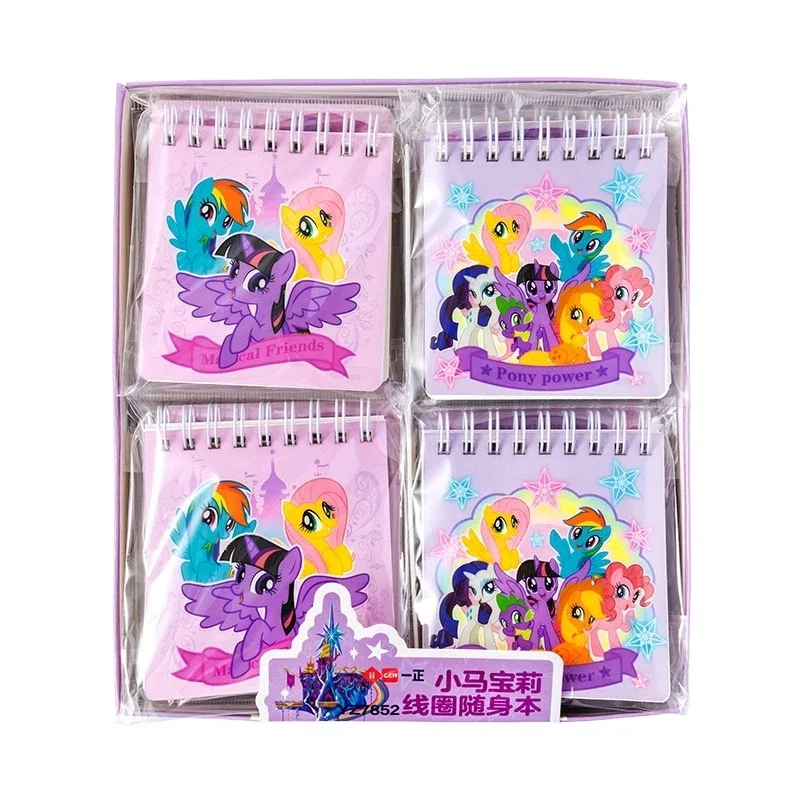 Мини-блокнот Rainbow Pony на катушке, милый и портативный блокнот для самостоятельного приема домашних заданий, карманная книга, канцелярские принадлежности для детей