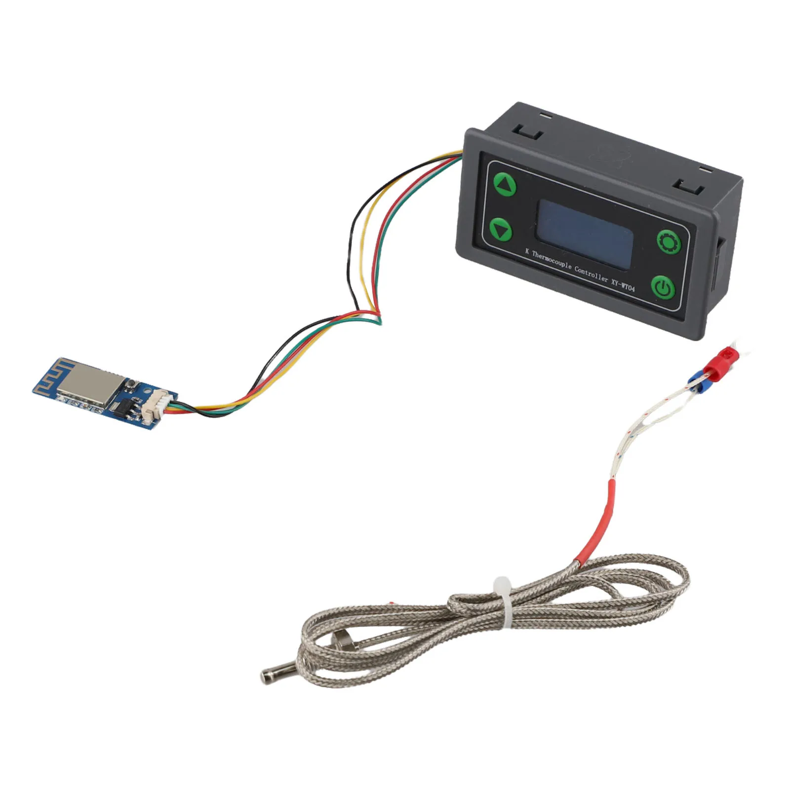 Compact Remote Thermostat with K Type Thermocouple Input and DC 6V to 30V Power Supply for -99 to 999C Applications