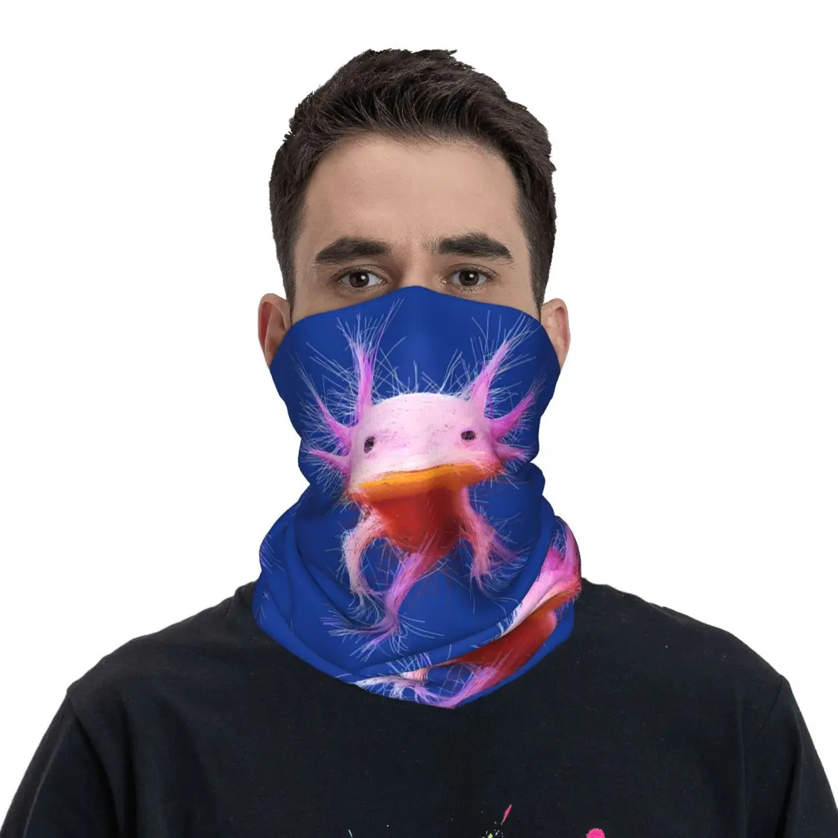 Rare Unique Different Furry Axolotl Thin Wrap Scarf Bandana Neck Gaiter Face Cover Headband