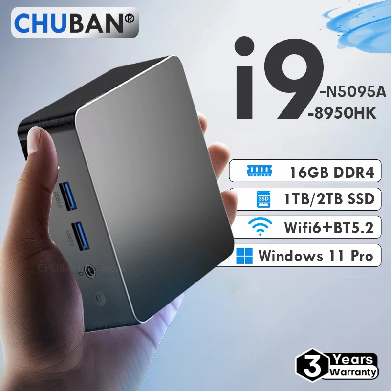 【セール中】2025年モデル ミニPC Windows 11 Pro Core i9 8950HK/Celeron N5095 搭載 ポータブルPC ゲーミングコンピューター 16GB DDR4 1TB SSD WiFi 6 デスクトップPC ゲーマー向け