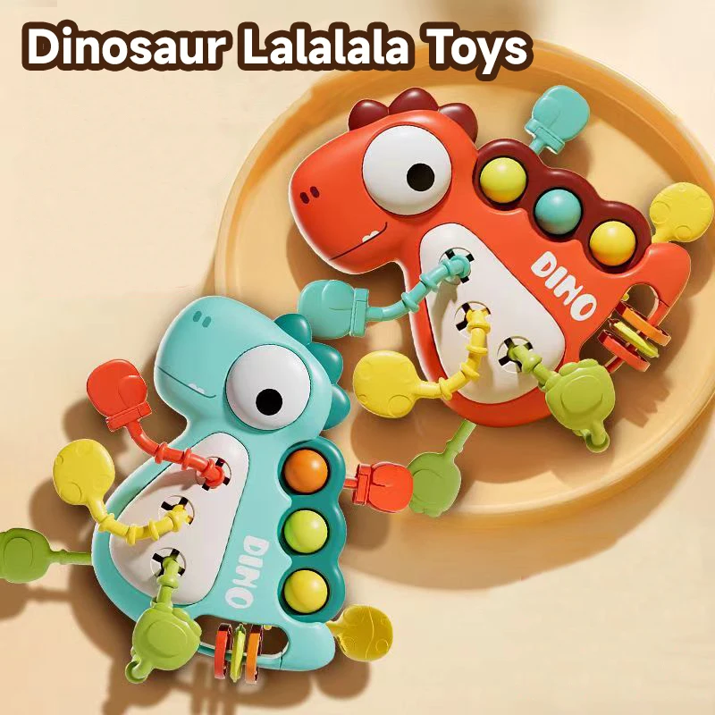 Cute Cartoon Sensory Toys for Kids, Montessori, Dinossauro, Cubo Ocupado, Dedo, Lucky Draw, Faça Exercício, Mão, Motor Fino, Presente