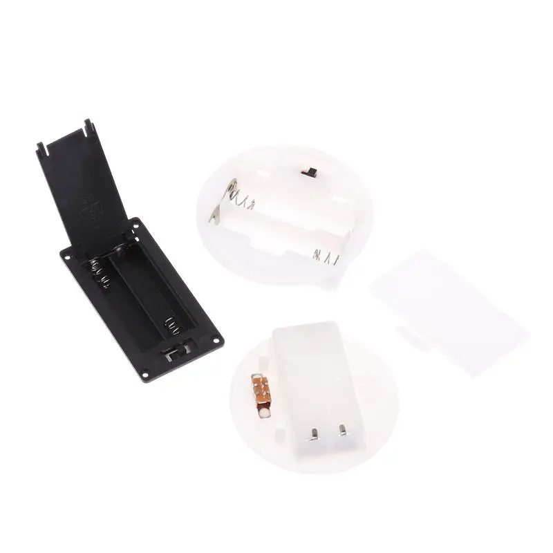 ✈1/5Pcs 2 AAA/AA 3V Battery Case With Switch Cover Round Embedded Battery Holder Battery Storage Boxes Switch Socket Container