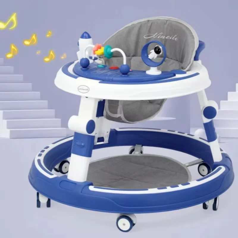 Foldableandadjustablebabymulti-functionwalkerNewbornlearningcartwithmusicwithwheelsandseats