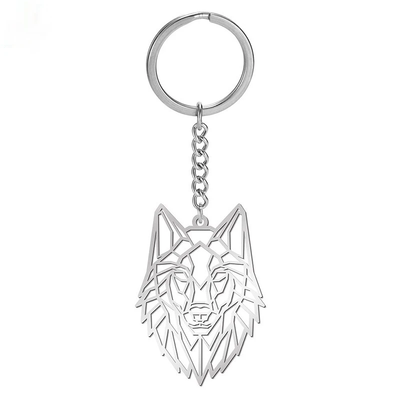 Cute German Shepherd Cat Keychain Tiger Head Wolf Head Keychain Metal Keychain Animal Gift Handbag Accessories For Men And Women