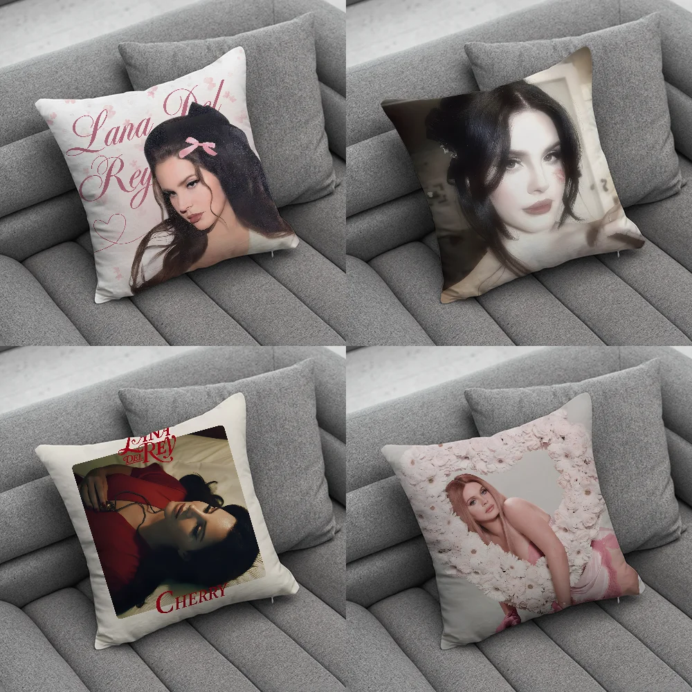 Funda de almohada Singer L-Lana Del Rey, fundas de cojines suaves para decoración de sofá de granja, decoraciones y Protector para el hogar