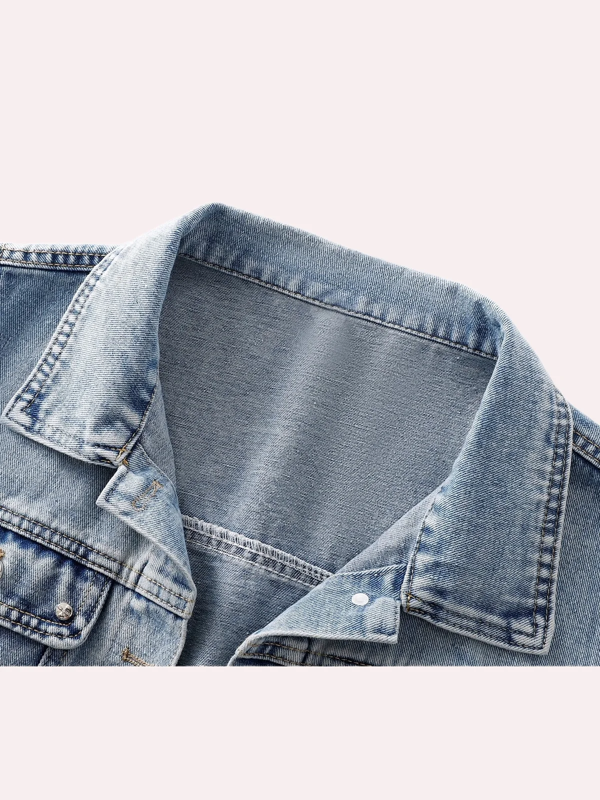 Damska kamizelka jeansowa na wiosnę i jesień, luźna, codzienna, uniwersalna, bez rękawów, odzież wierzchnia, z poduszkami na ramiona, kołnierz.