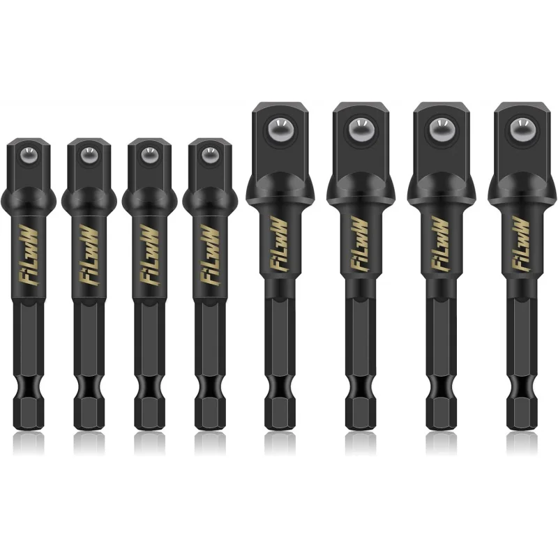 

Grade Socket Adapter Set, 4 3/8 and 4 1/2 Inch Adapters, Hex Shank, Vanadium Steel, Impact Ready