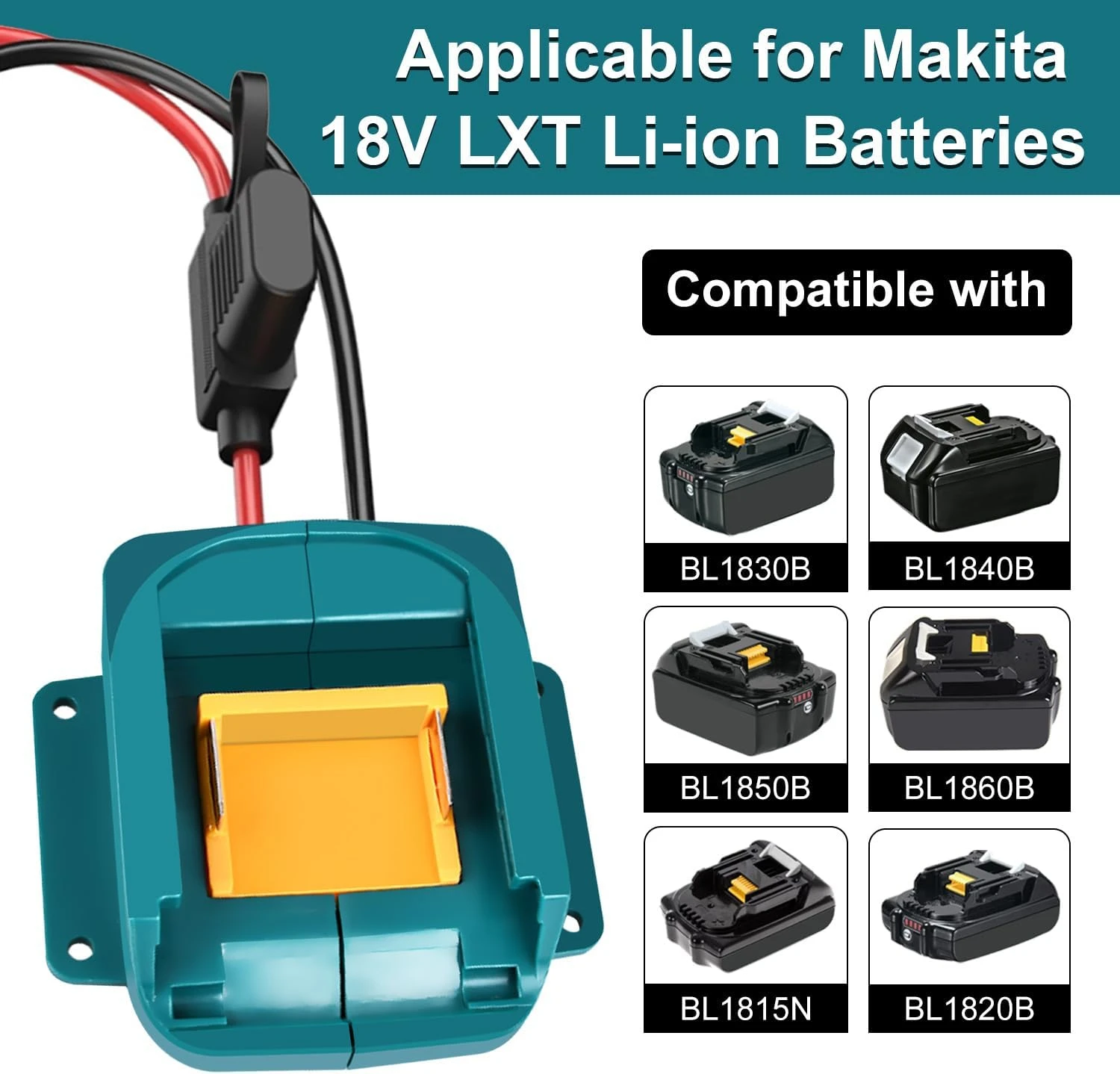 18 V auf 12 V Abwärtswandler für Makita 18 V Akku-Adapter, Regler mit 30A Sicherung & Kabelanschluss – Detail 7