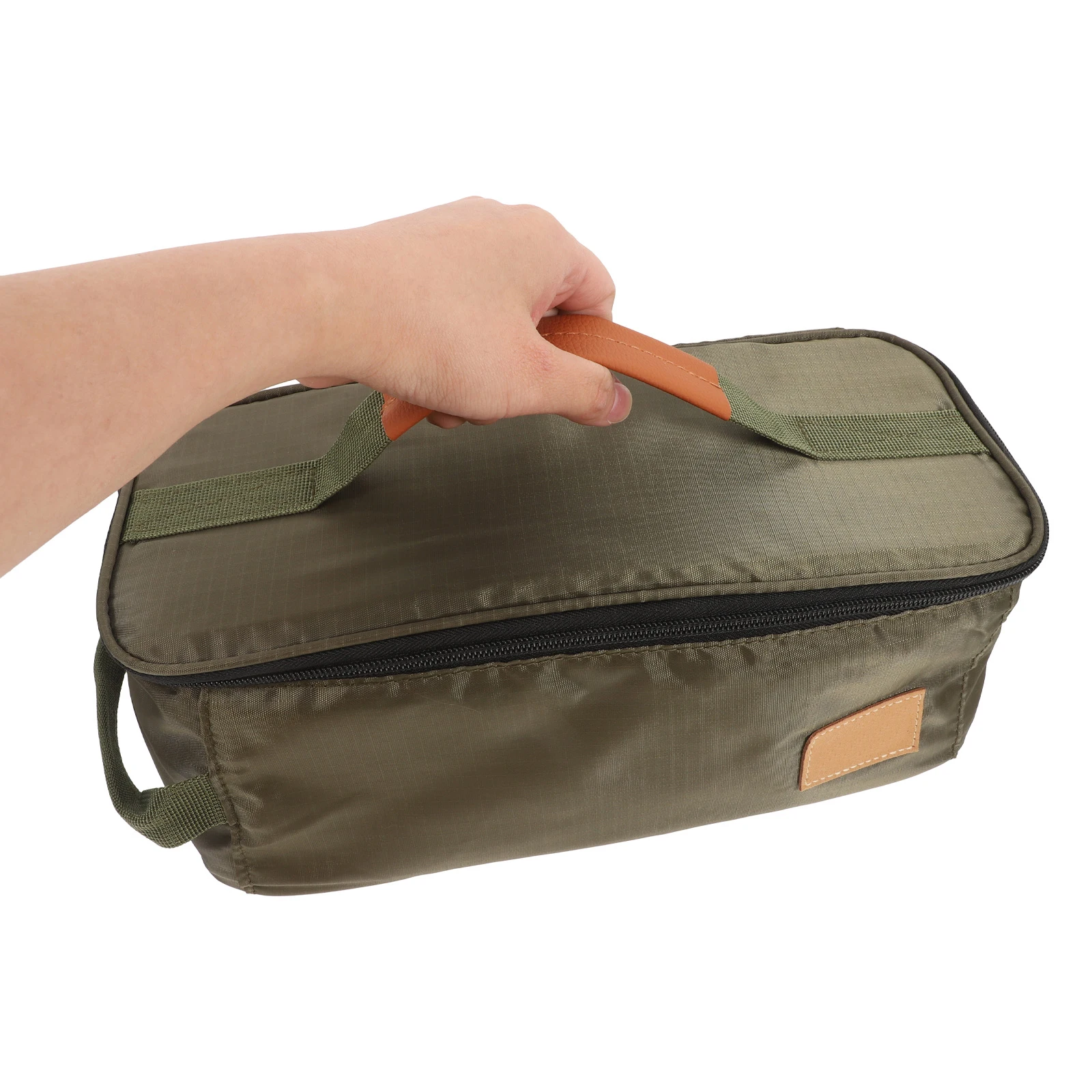 

Outdoor Picnic Tableware Set Storage Bag Large Capacity Camping Utensils Portable Kitchen Plaid Fabric Travel ganizer
