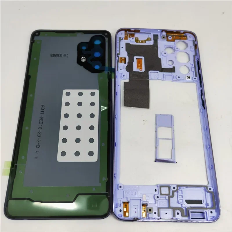 Custodia completa per Samsung Galaxy A32 4G A325 copertura del telaio centrale copertura posteriore della batteria parti di riparazione del coperchio della porta posteriore