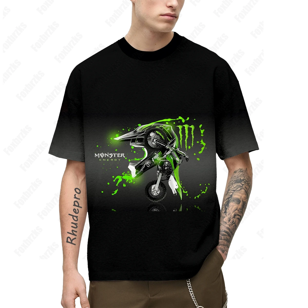 2024 New Summer All-match Kawasakis Ninja Motorcycle T-shirt Team Uniform Cycling Short-sleeved Men's Short Sleeved Tops Pure