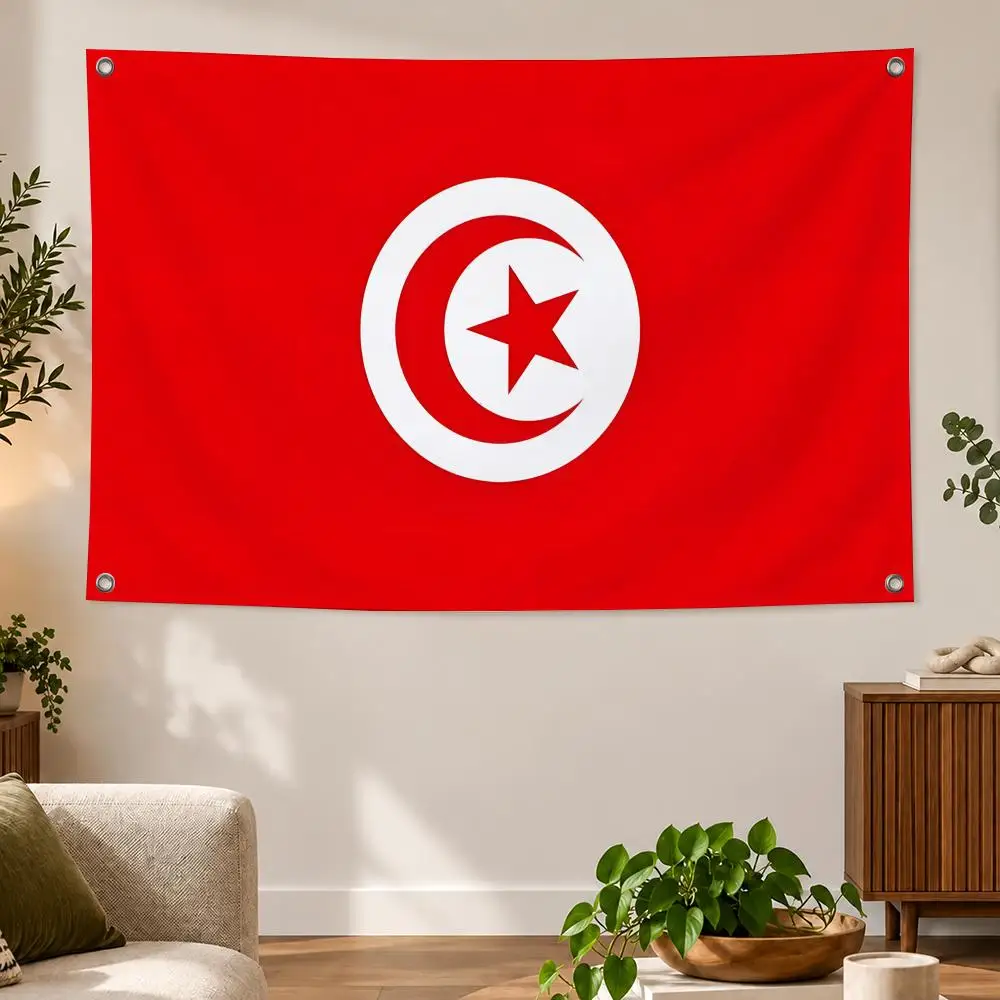 Flag Tunisia Flags Flag Suitable For Party Club Outdoor Interior Wall Decoration Banner Fans Gift