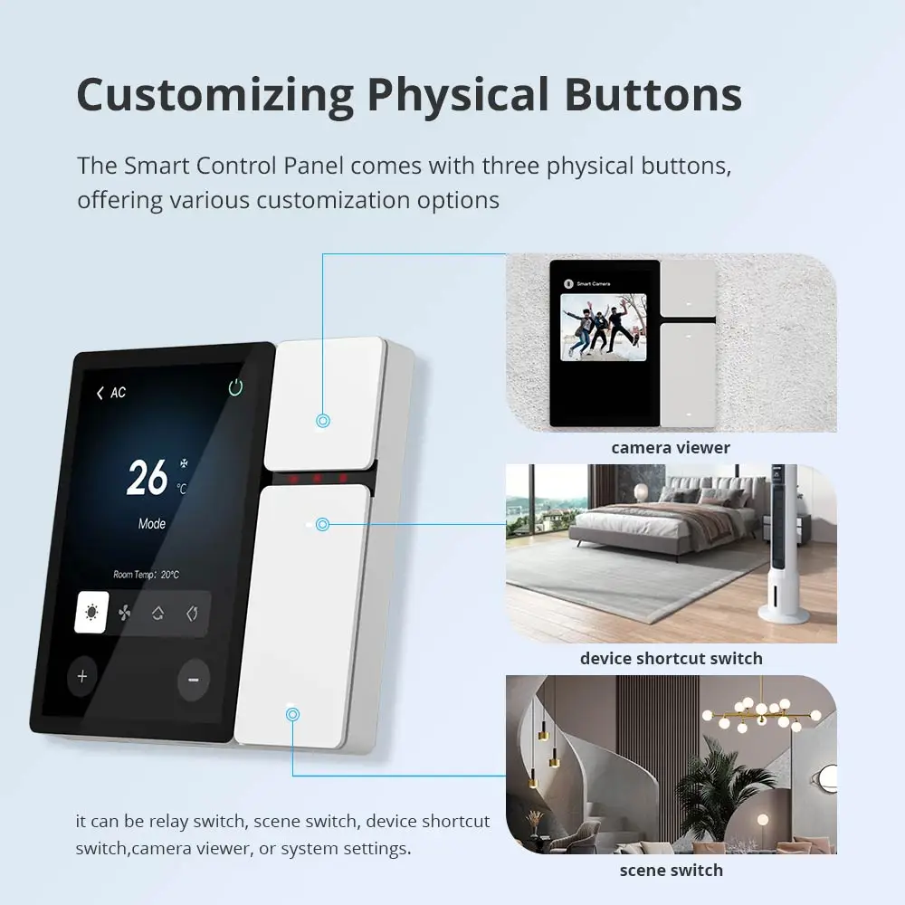 لوحة تحكم مركزية ذكية من Tuya WiFi ، شاشة LCD ، جهاز تحكم عن بعد مدمج بتقنية الأشعة تحت الحمراء ، بوابة شبكية قابلة للتتبع ، مرحل ثلاثي العصابات