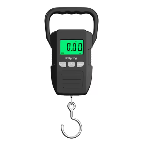 Portable Digital Weight Scale 60kg 10g Electronic Luggage Hanging Scale Battery/USB Charging LCD Fishing Weighing Balance