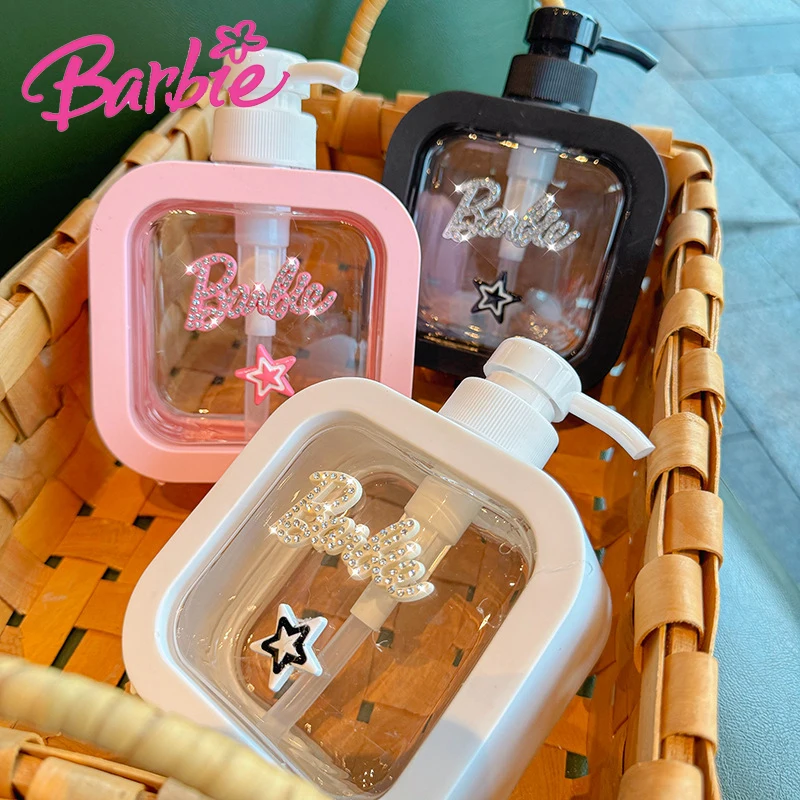 Miniso Good-Looking Barbie Multicolour Bottle Portable Press Type Little Bottle Shower Gel Shampoo Hand Sanitizer Easy Carrying